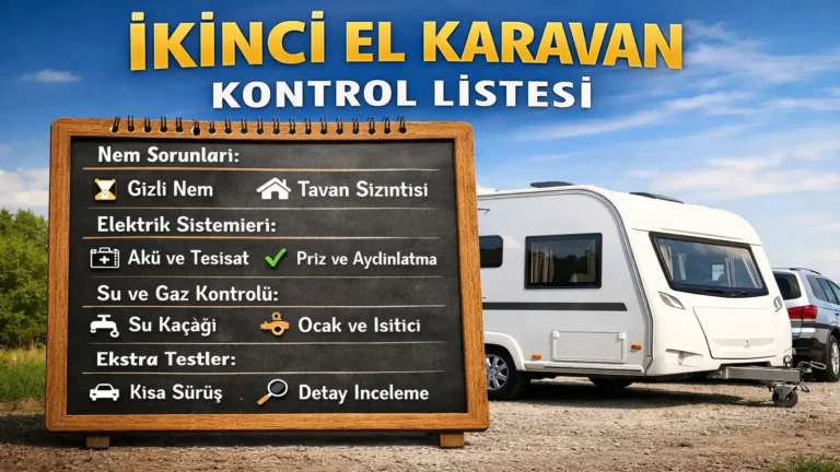 İkinci el karavan kontrol listesi: 70 maddelik detaylı kontrol ve test rutini