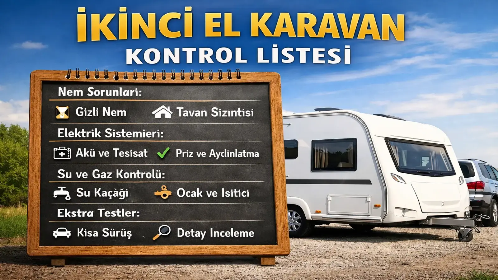 İkinci el karavan kontrol listesi: 70 maddelik detaylı kontrol ve test rutini