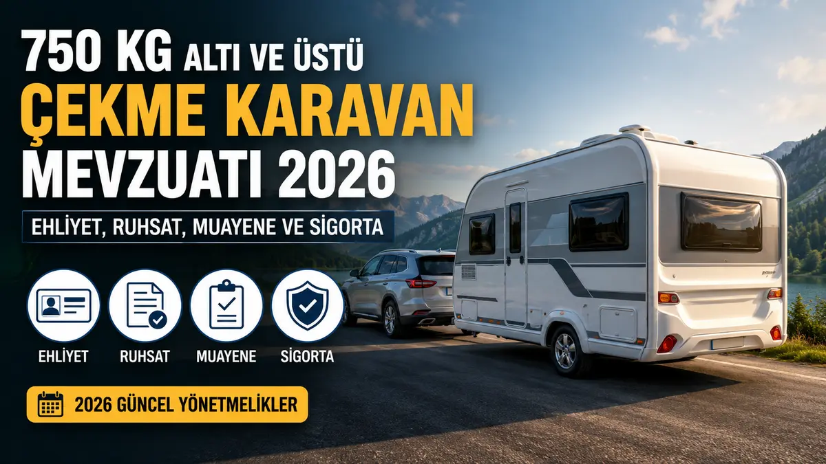 Çekme karavan mevzuatı 2026 O1 ve O2 karşılaştırması