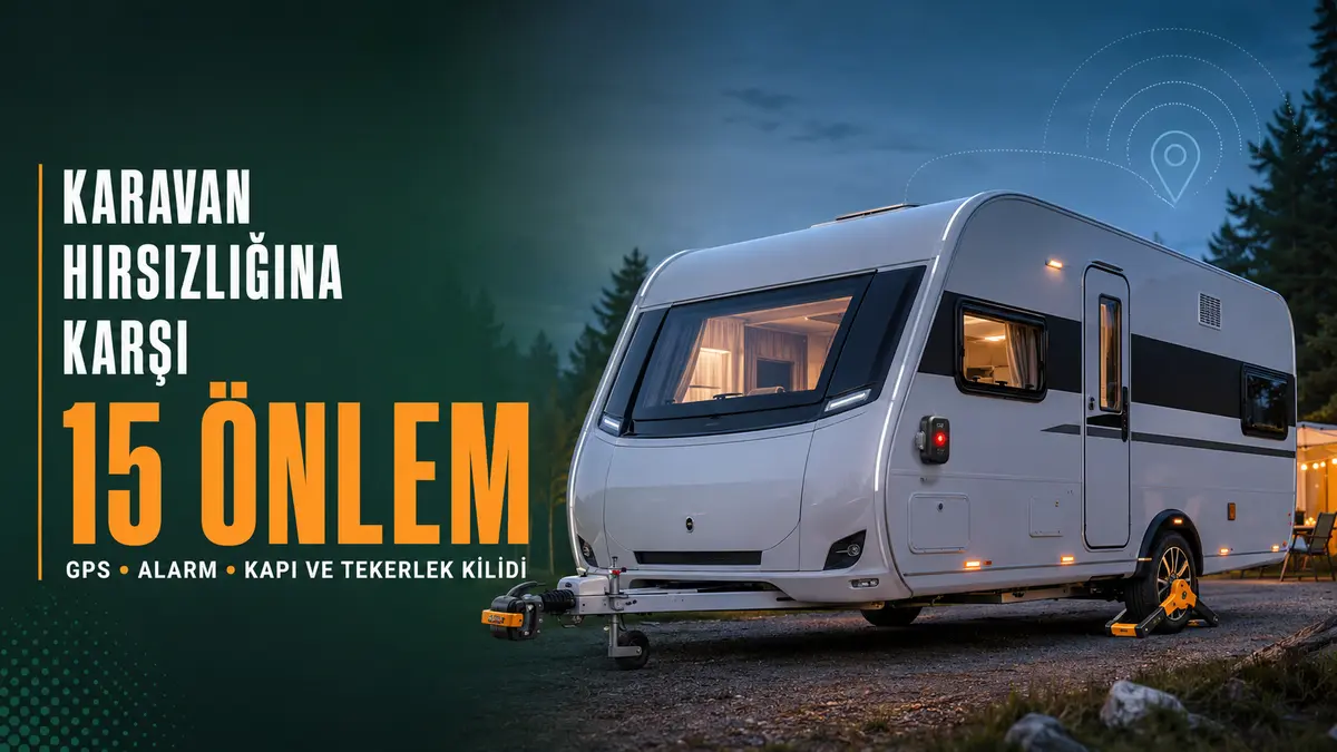 Karavan hırsızlığına karşı GPS alarm kapı ve tekerlek kilidi önlemleri