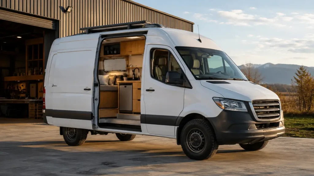 Panelvan karavan iç yapım giderleri için yalıtım, elektrik, su ve mobilya uygulaması